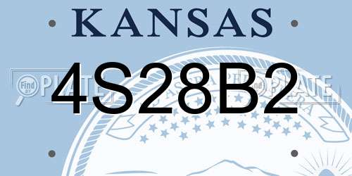 4S28B2 Kansas License Plate
