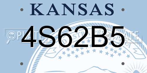 4S62B5 Kansas License Plate
