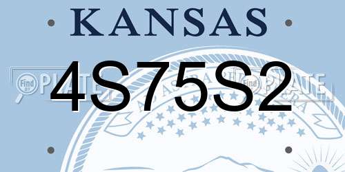 4S75S2 Kansas License Plate
