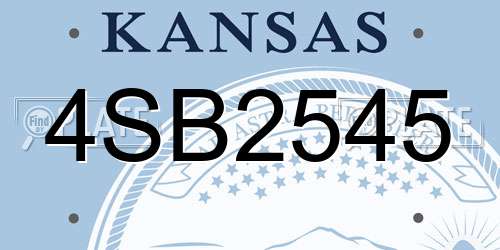 4SB2545 Kansas License Plate