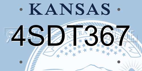 4SDT367 Kansas License Plate