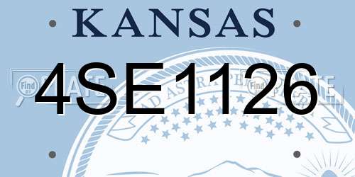 4SE1126 Kansas License Plate