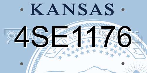 4SE1176 Kansas License Plate