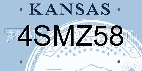 4SMZ58 Kansas License Plate