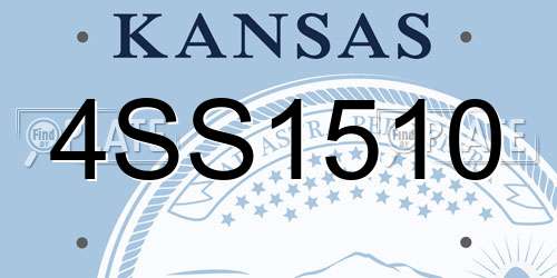 4SS1510 Kansas License Plate