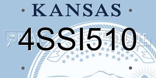 4SSI510 Kansas License Plate