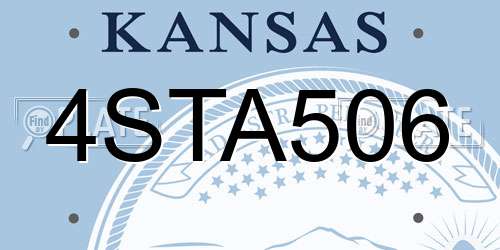 4STA506 Kansas License Plate