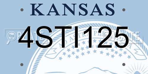 4STI125 Kansas License Plate
