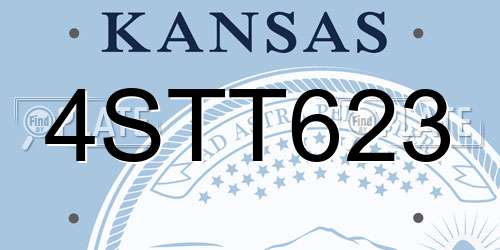 4STT623 Kansas License Plate