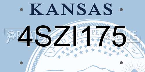 4SZI175 Kansas License Plate