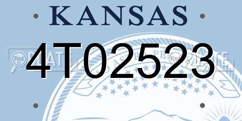 4T02523 Kansas License Plate