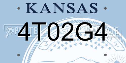 4T02G4 Kansas License Plate