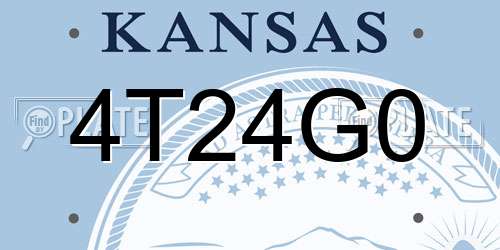 4T24G0 Kansas License Plate