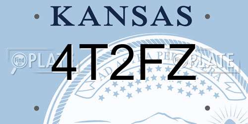 4T2FZ Kansas License Plate