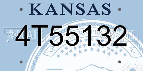 4T55132 Kansas License Plate
