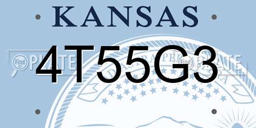 4T55G3 Kansas License Plate