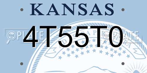 4T55T0 Kansas License Plate