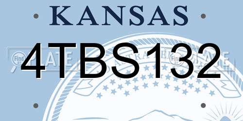 4TBS132 Kansas License Plate