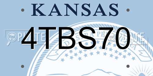 4TBS70 Kansas License Plate