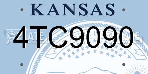 4TC9090 Kansas License Plate
