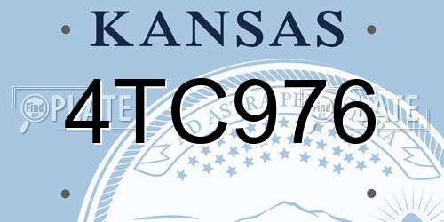 4TC976 Kansas License Plate