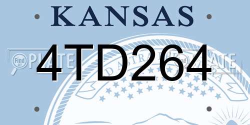 4TD264 Kansas License Plate