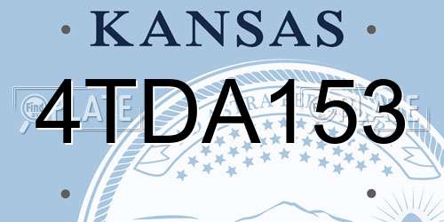 4TDA153 Kansas License Plate