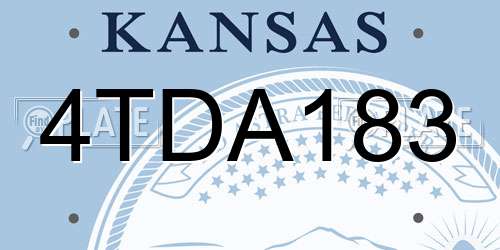 4TDA183 Kansas License Plate