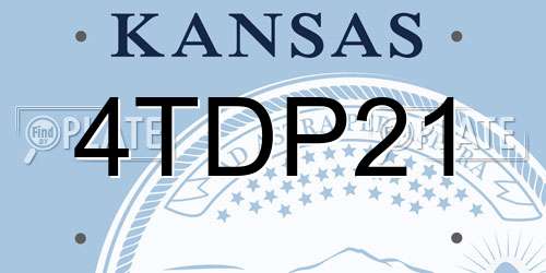 4TDP21 Kansas License Plate