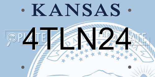4TLN24 Kansas License Plate