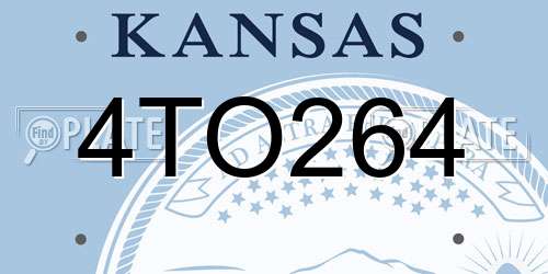 4TO264 Kansas License Plate
