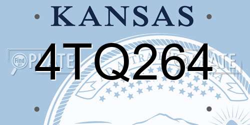 4TQ264 Kansas License Plate