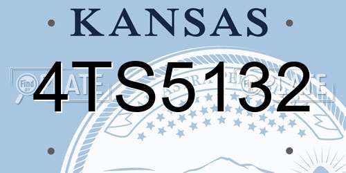 4TS5132 Kansas License Plate