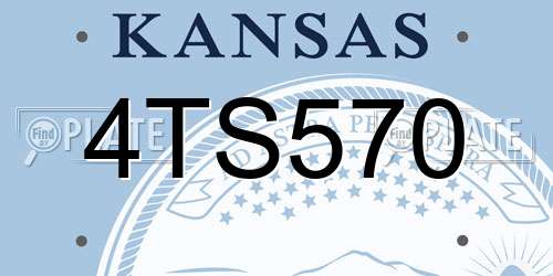 4TS570 Kansas License Plate