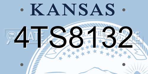 4TS8132 Kansas License Plate