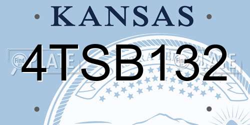 4TSB132 Kansas License Plate