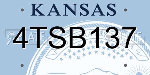4TSB137 Kansas License Plate