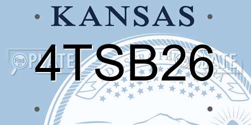 4TSB26 Kansas License Plate