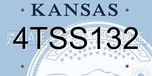 4TSS132 Kansas License Plate