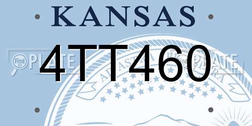 4TT460 Kansas License Plate