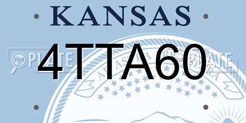 4TTA60 Kansas License Plate
