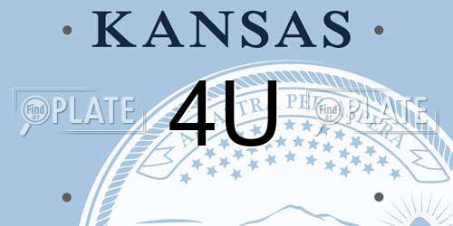 4U Kansas License Plate