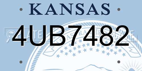 4UB7482 Kansas License Plate