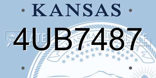 4UB7487 Kansas License Plate