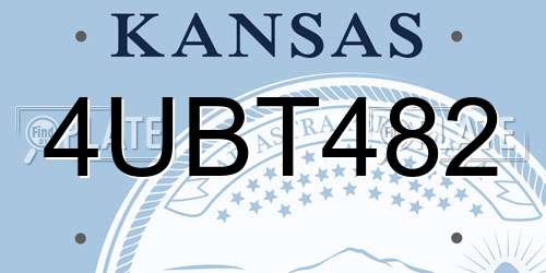 4UBT482 Kansas License Plate