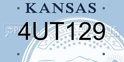 4UT129 Kansas License Plate