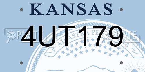 4UT179 Kansas License Plate