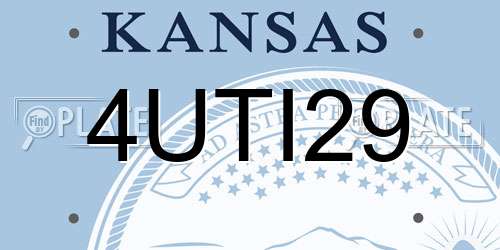 4UTI29 Kansas License Plate