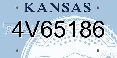 4V65186 Kansas License Plate