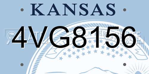 4VG8156 Kansas License Plate